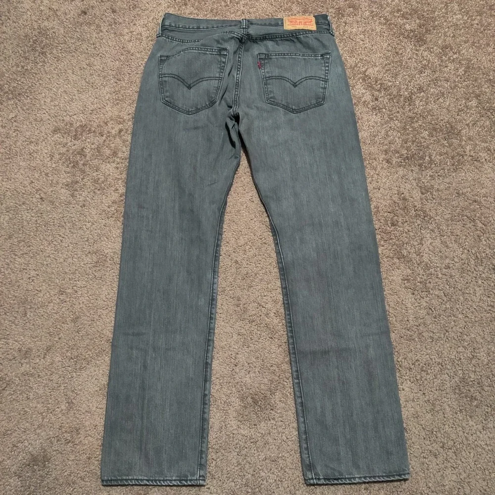 Levis‎ 501 Jeans Mens 33 x 28 Faded Black Dark Washed Button Fly Pants